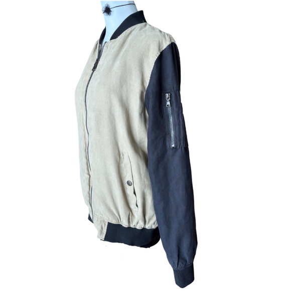 Civil Sektor Black & Beige Two-Tone Bomber Jacket Men’s M (Women’s L - Picture 4 of 9